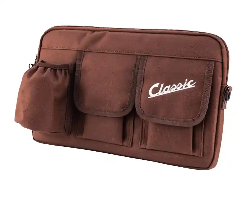 Sac « Classic » pour compartiment à bagages/boîte à gants Vespa, nylon, marron tobacco Commander Maintenant
