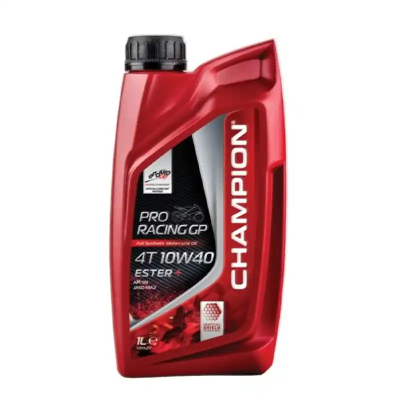 Offre Exclusive CHAMPION® Proracing GP 4T 10W-40 ESTER + huile moteur entièrement synthétique – 1 litre