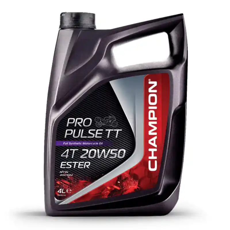 Marque CHAMPION® Pro Pulse TT 4T 20W-50 Huile moteur à l&rsquo;ester – 4 litres