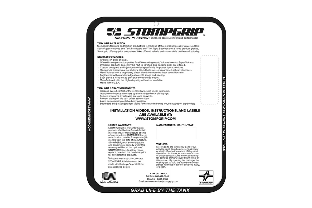 Authentique Stompgrip hybride Volcano pour Triumph Daytona 675(R) / Street Triple