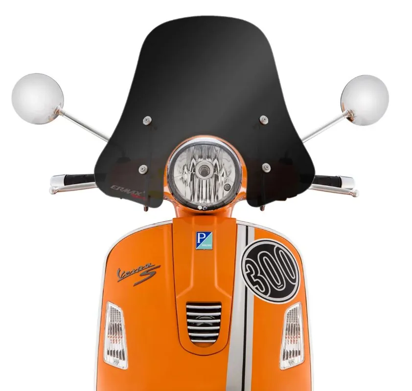 Expédition Rapide Pare-brise ERMAX Sportivo pour Vespa GTS/GTS Super/GT/GT L (-`22), teinté noir