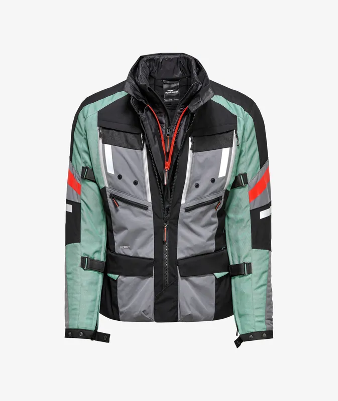 Veste Moto Guzzi « Adventure Touring » vert incl. protections S Promotion Saisonnière