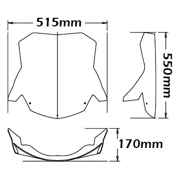 Acheter En Ligne Pare-brise « géant » pour BMW F 800 ST (06-12), transparent