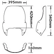 Pare-brise agrandi Air Flow type pour BMW R 1100 GS (94-99), fortement teinté Bon Marché