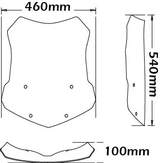 Pare-brise haut pour BMW R 1200 GS LC /Adventure LC, R 1200 Rallye, R 1250 GS Clair Offre Limitée
