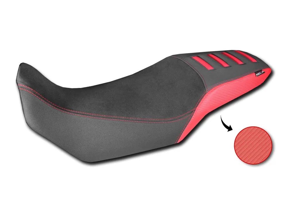 Vente Directe Housse de siège pour Honda XL 750 Transalp, noir / rouge