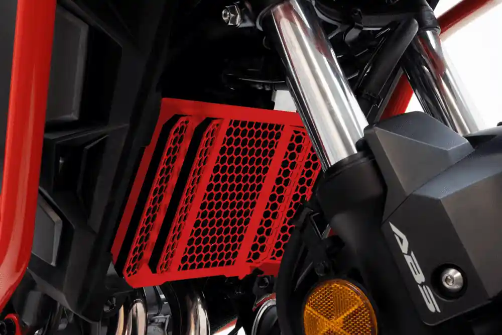Dernier Modèle Protège radiateur pour Honda CB 500 X (19-23) / NX 500 (24-) Alu rouge