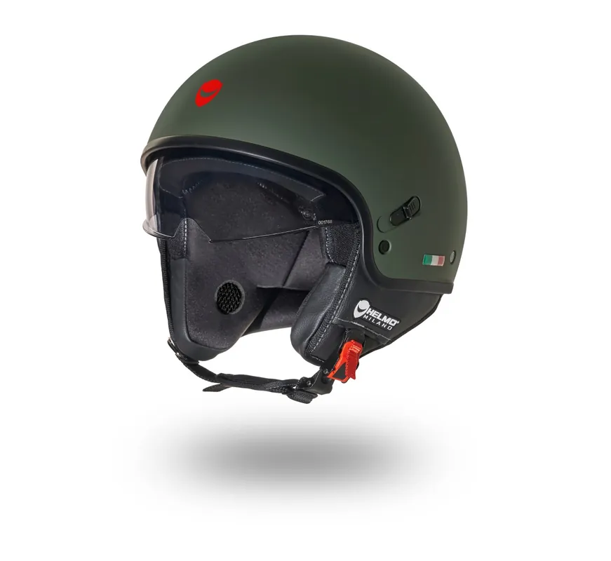 Helmo Milano Demi Jet Puro Slider vert mat XS Vente Flash