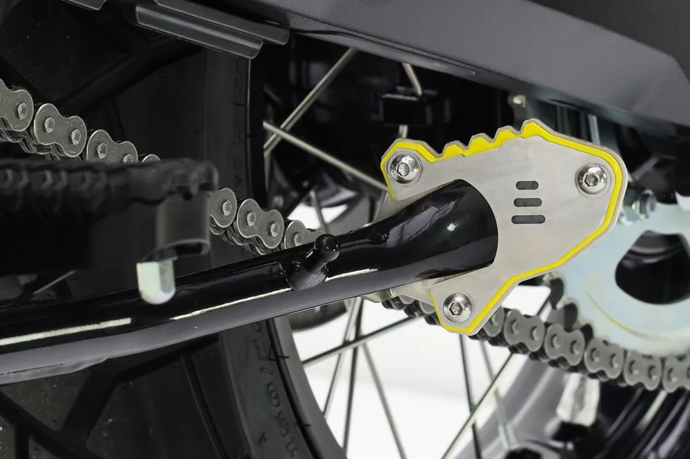 Solde Plaque de béquille latérale jaune en aluminium pour Suzuki V-Strom 800 DE (23-)