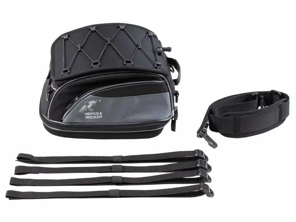 Dernière Chance Sacoche arrière Street noire, fixation universelle de la ceinture, Hepco & Becker