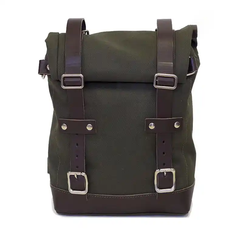 Sacoche latérale en toile 10L-14L – Vert/Brun – Unit Garage Acheter En Ligne