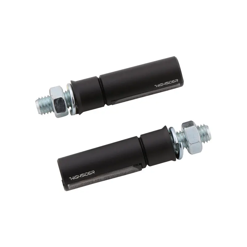 Bon Marché HIGHSIDER Pro Conero-Black-Edition LED 3in1 Combinaison de clignotants et de feux arrière Boîtier noir / Lentille Ra
