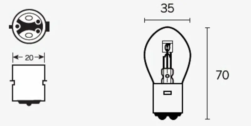 Tecnium S1 Glühlampen 12V 25/25W – x10 Meilleur Choix