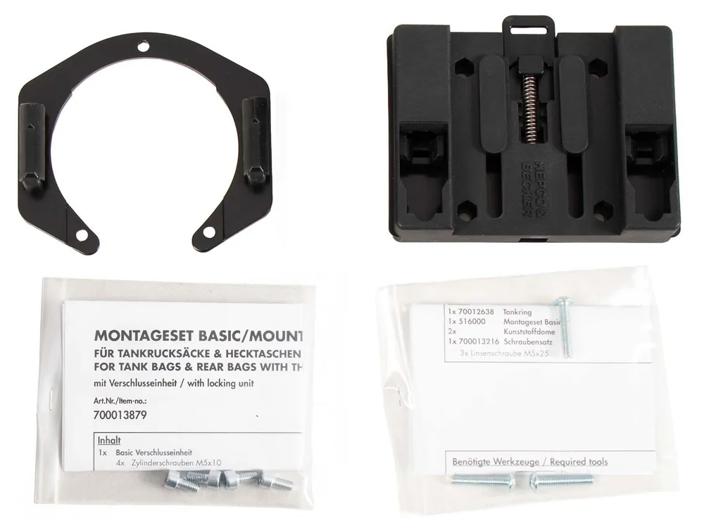 Anneau de réservoir Basic y compris unité de fermeture de la sacoche de réservoir pour BMW F 650 (93-96) Hepco & Becker Promotion