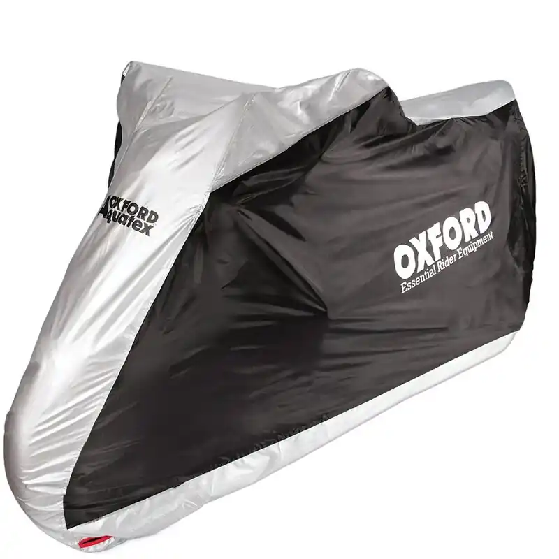 Oxford Indoor / Outdoor Abdeckplane Aquatex Schwarz/Silber – Motorrad / Scooter – M Offre Exclusive