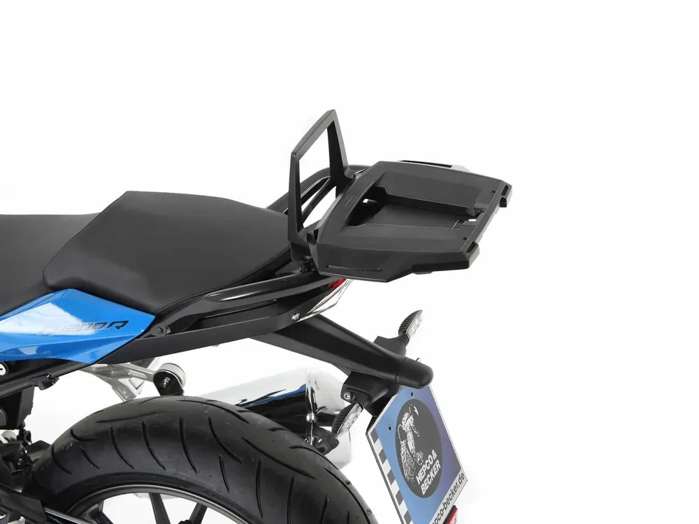 Support de top case Alurack noir pour porte-bagages d&rsquo;origine pour BMW R 1250 RS (19-) Hepco & Becker Commander Vite