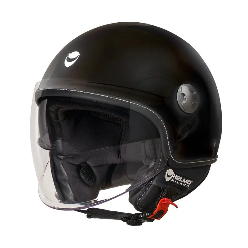Réduction Helmo Milano Demi Jet, Eos, noir brillant – XS