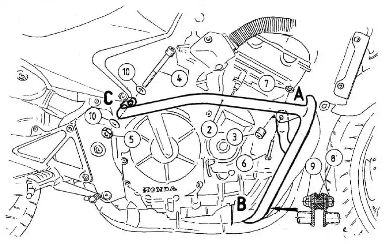 Bon Marché Arceau de protection moteur noir pour Honda CBF 600 (04-07) Hepco & Becker