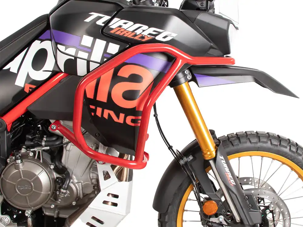 Arceau de protection de réservoir rouge pour Aprilia Tuareg 660 (25-) Hepco & Becker Usine Directe