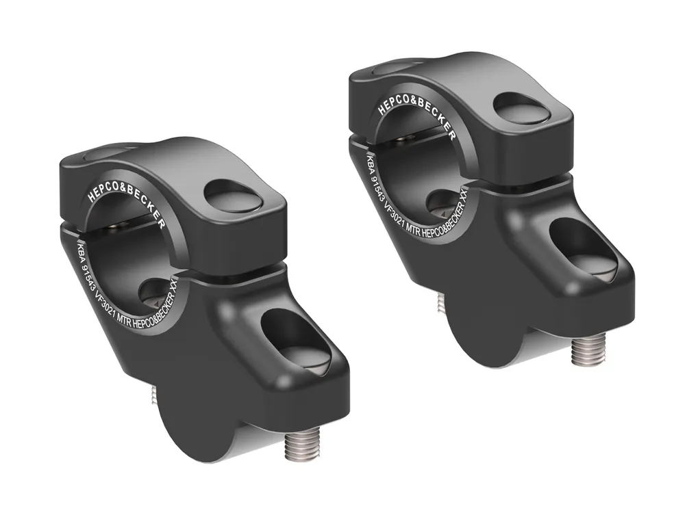 Augmentation du guidon H=30 mm avec décalage de 21 mm en arrière pour Honda NT 1100 (22-24) Hepco & Becker Noir Offre Exclusive
