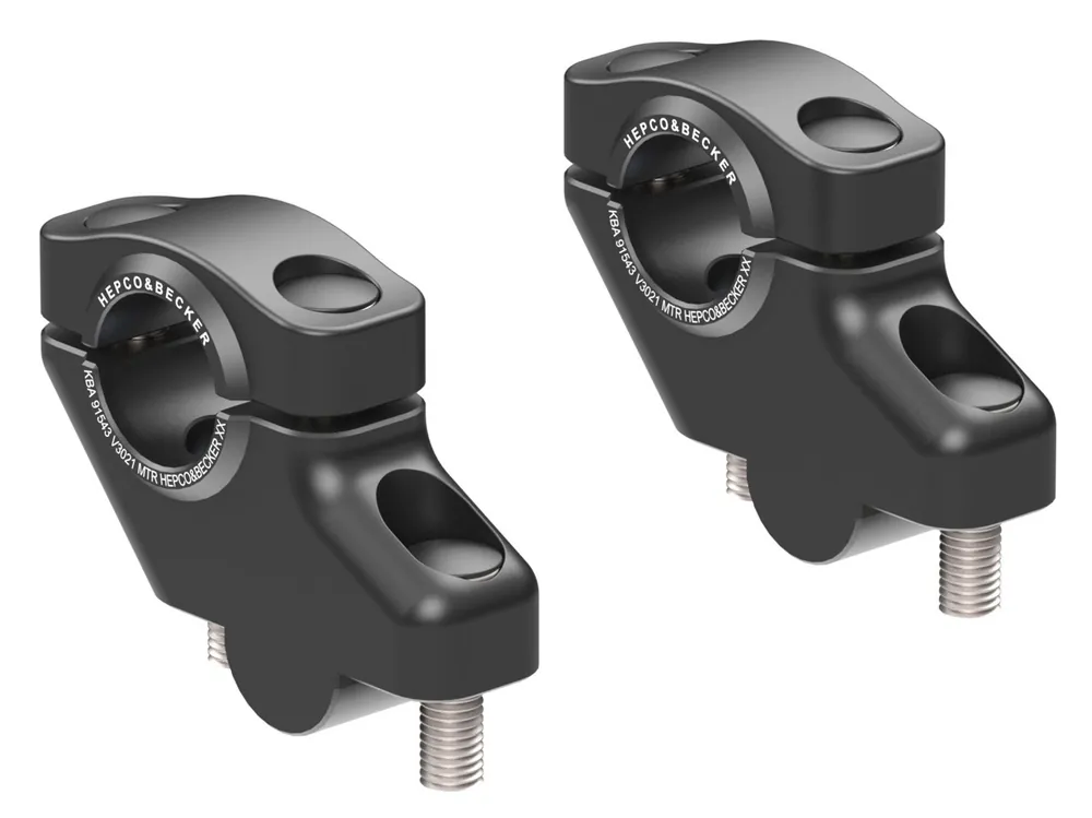 Augmentation du guidon H=30 mm avec décalage de 21 mm en arrière pour Honda NX 250 (88-95) Hepco & Becker Noir Commander Maintenant