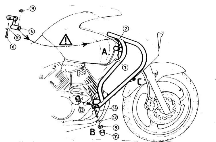 Arceau de protection moteur noir pour Honda XL 125 V Varadero (01-06) Hepco & Becker Paiement Sécurisé