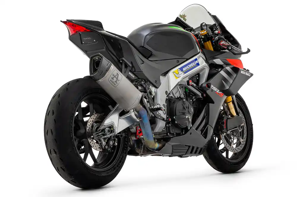 Seulement Aujourd&rsquo;hui ARROW Racing-Auspuff PISTA mit Titan Zwischenrohr für Aprilia RSV4 1100 Factory 2019-2020
