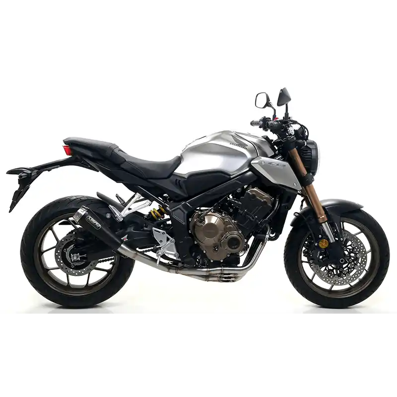 ARROW Auspuff DARK PRO-RACE für Honda CB650R / CBR650R 2019-, Edelstahl schwarz (Nur mit ARROW Krümm Must-Have