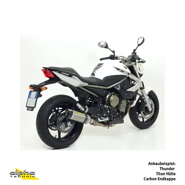 Prix Choc ARROW Auspuff THUNDER für Yamaha XJ6 Diversion 2009-2016, Aluminium
