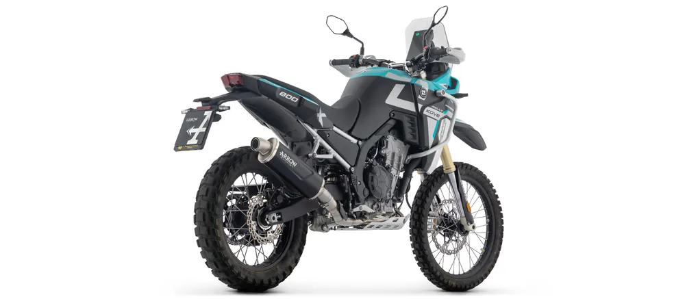 ARROW Auspuff INDY RACE EVO DARK Aluminium schwarz für KOVE 800X Pro, Rally, Modelljahr 2025- Commander Maintenant