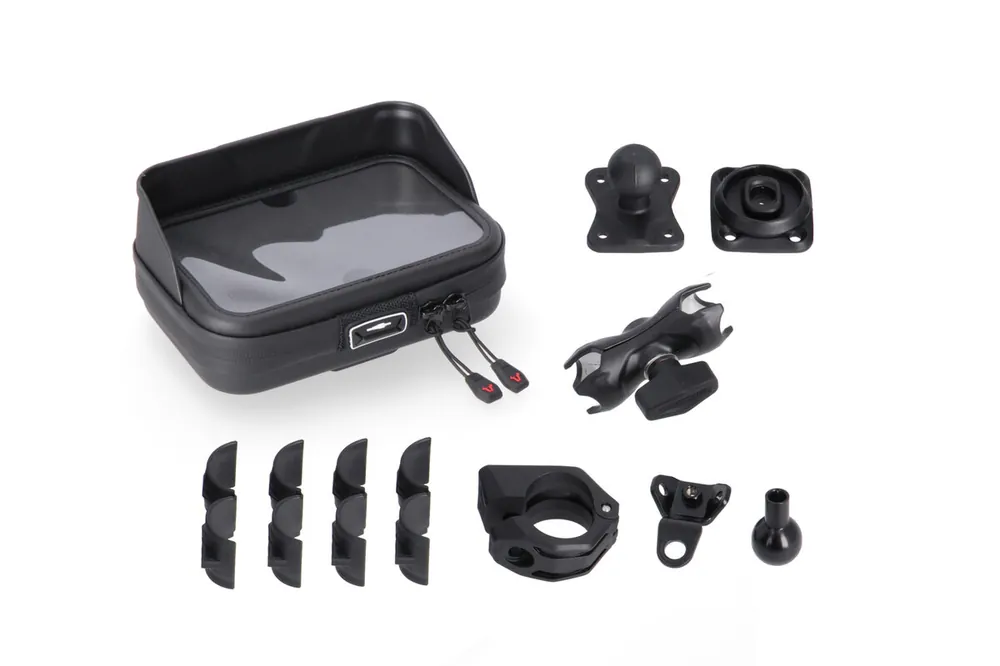 Bon Marché SW-Motech Kit de fixation Navi T-Lock avec étui Navi pour Kawasaki Z 650 S (26-)