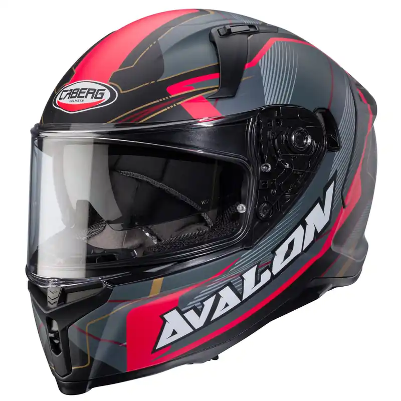 Soldes Caberg casque Avalon X Optic noir mat/gris-rouge XS