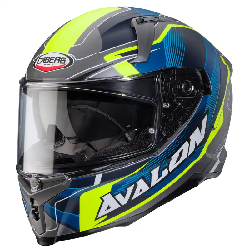Caberg casque Avalon X Optic gris mat/bleu-fluo-jaune S Offre Exclusive