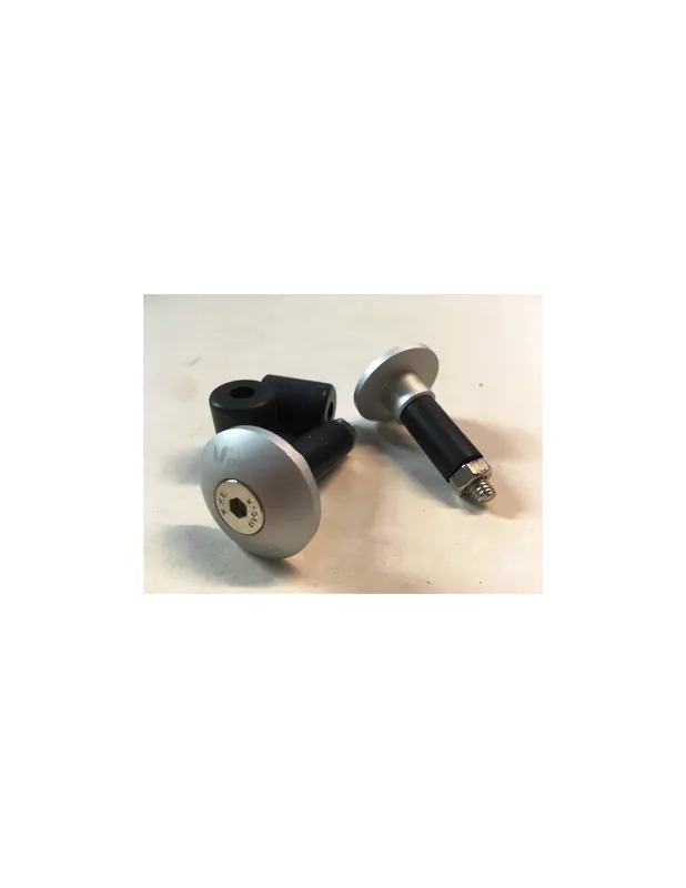 Super Prix Embout de guidon (paire) aluminium anodisé gris